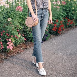 Agolde straight leg cropped denim